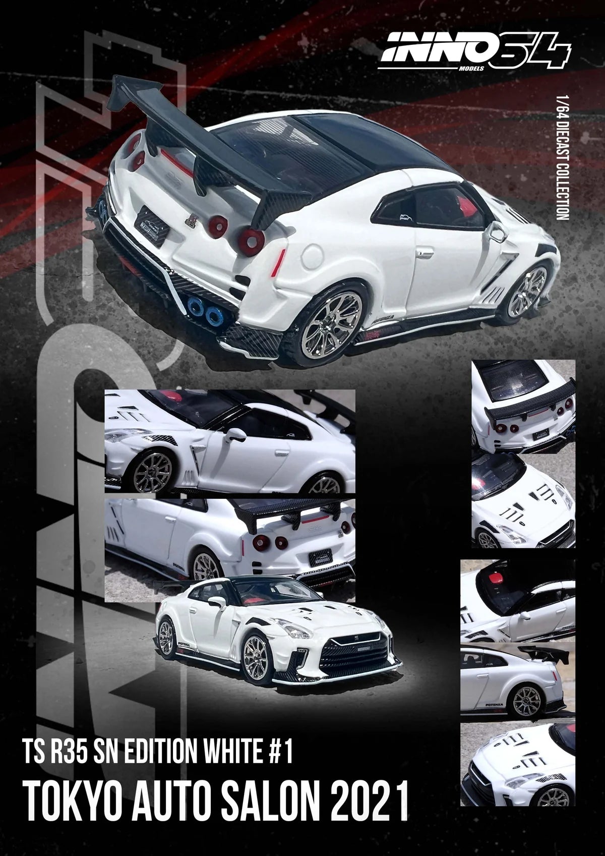 Inno64 1:64 Nissan Skyline GT-R R35 Top Secret Tokyo Auto Salon 2021