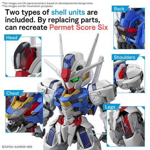 Mobile Suit Gundam: The Witch from Mercury Gundam Aerial Master Grade SD MGSD Model Kit