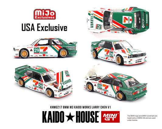 (Preorder) Kaido House x Mini GT 1:64 BMW M3 Kaido Works Larry Chen V1 – USA Exclusive – MiJo Exclusives