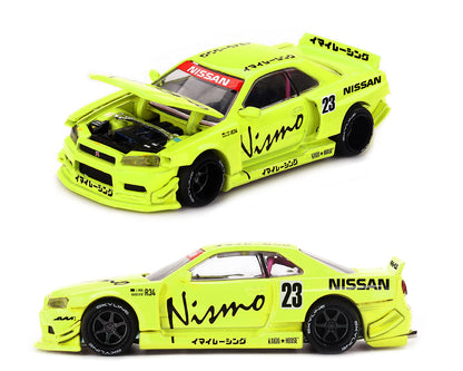 (Preorder) Kaido House x Mini GT Nissan Skyline GT-R (R34) Kaido Works V4 – Yellow