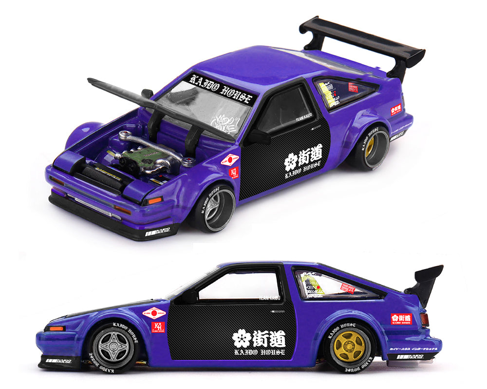 (Preorder) Kaido House x Mini GT Toyota AE86 Sprinter Trueno TOUGE V1- Blue