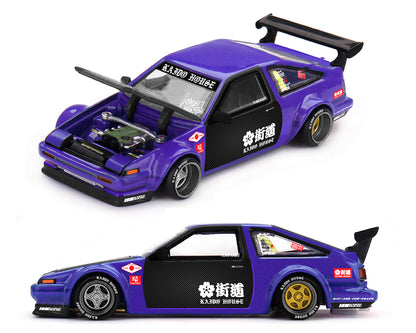 (Preorder) Kaido House x Mini GT Toyota AE86 Sprinter Trueno TOUGE V1- Blue