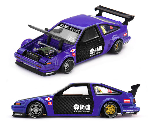 (Preorder) Kaido House x Mini GT Toyota AE86 Sprinter Trueno TOUGE V1- Blue