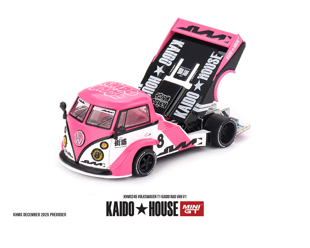 (Preorder) Kaido House x Mini GT Volkswagen T1 KAIDO RADVAN V1 – Pink